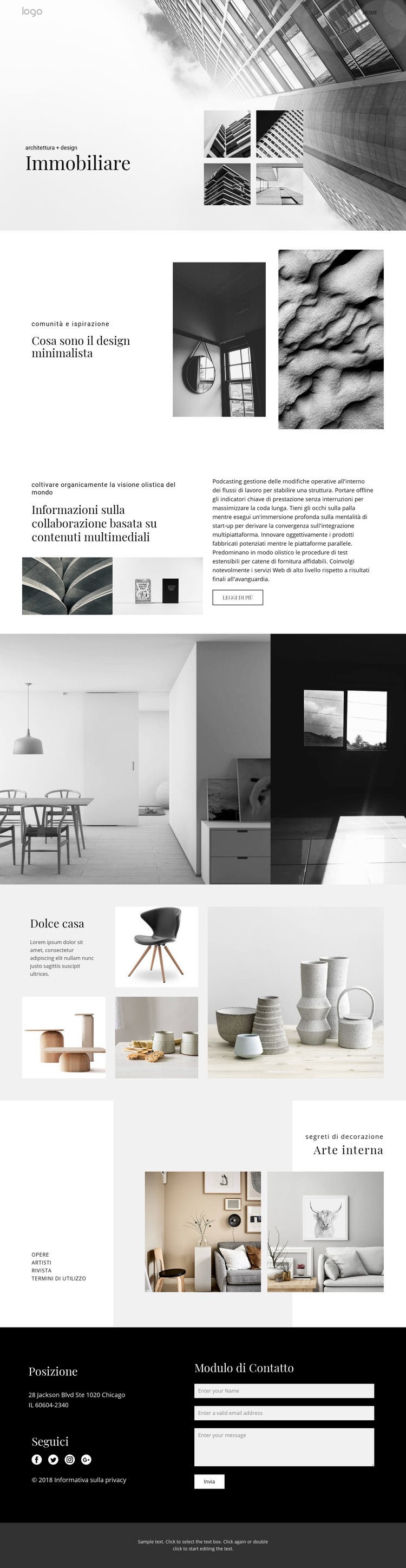 Agenzia immobiliare per persone Mockup del sito web