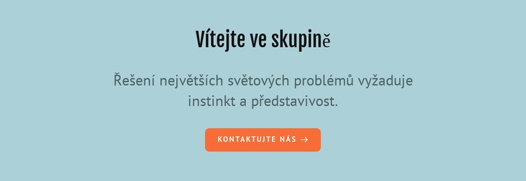 Vítejte ve skupině Šablona CSS