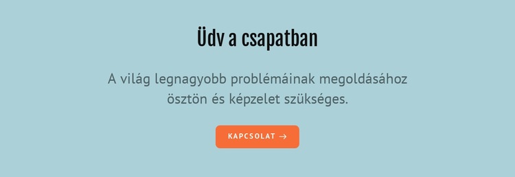 Üdv a csapatban CSS sablon