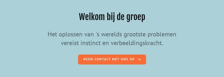 Welkom bij de groep Bestemmingspagina