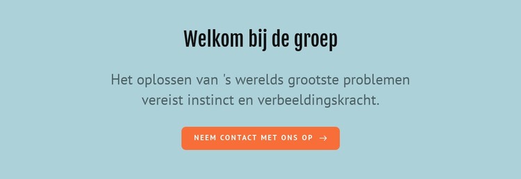 Welkom bij de groep CSS-sjabloon