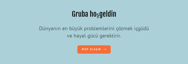 Gruba hoşgeldin Web Sitesi Şablonu