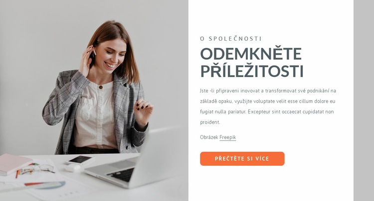 Odemkněte své příležitosti Šablona HTML