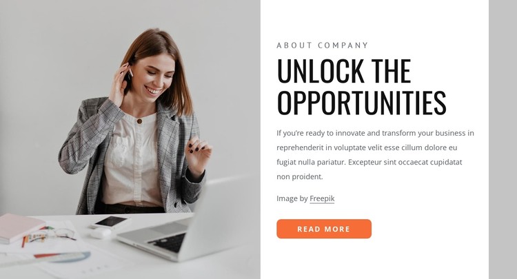 Unlock your opportunities CSS Template