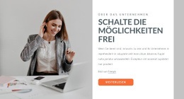 Schalte Deine Möglichkeiten Frei – Moderne Einseitenvorlage