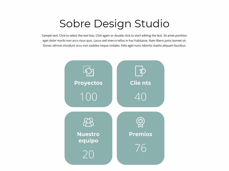 Resultados del año Maqueta de sitio web