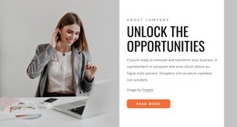 Unlock Your Opportunities - Landing Page Template