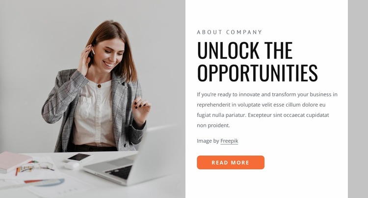 Unlock your opportunities Html Website Builder