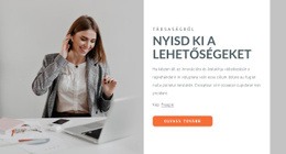 Nyissa Ki Lehetőségeit - Céloldal Sablon