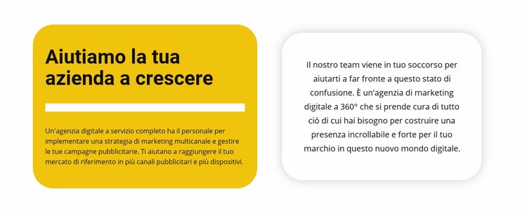 Due testi su sfondo colorato Costruttore di siti web HTML