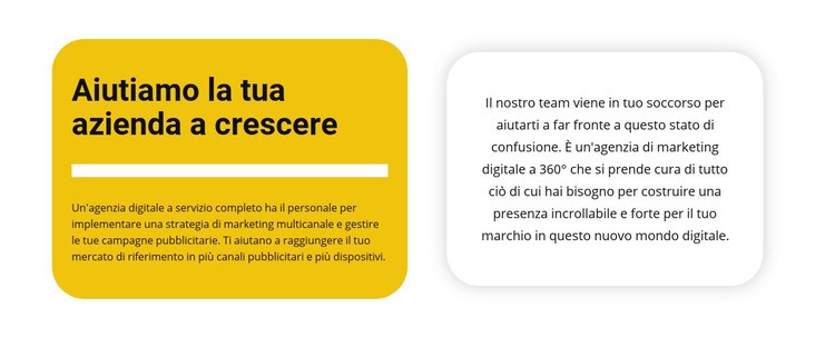 Due testi su sfondo colorato Modelli di Website Builder