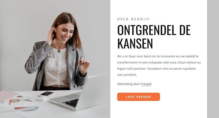 Ontgrendel uw kansen CSS-sjabloon