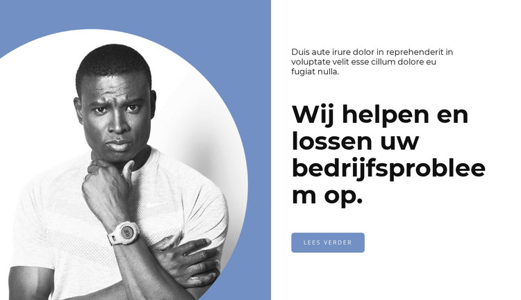 Helpt bij het oplossen van problemen HTML-sjabloon