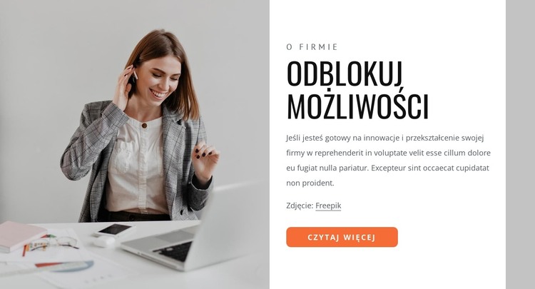 Odblokuj swoje możliwości Szablon HTML