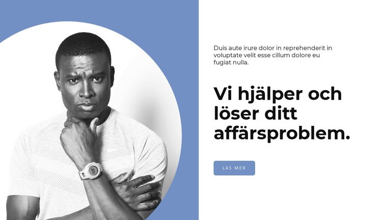 Hjälper till att lösa problem Webbplats mall