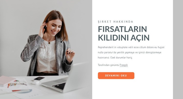 Fırsatlarınızın kilidini açın Açılış sayfası