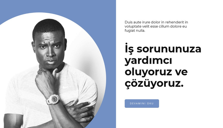 Sorunları çözmeye yardımcı olur Web Sitesi Şablonu