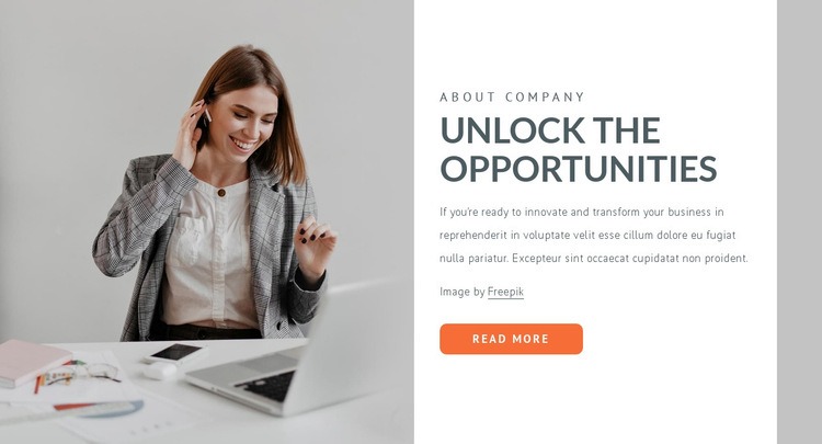 Unlock your opportunities Web Page Design