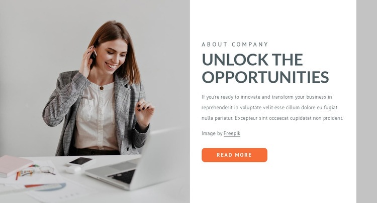 Unlock your opportunities Wix Template Alternative