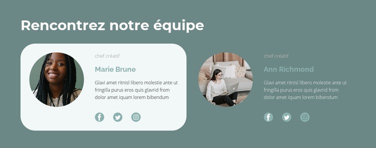 Équipe de direction Modèle CSS