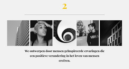 Vijf Foto'S En Tekst HTML-Sjabloon