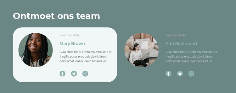 Het management team HTML5-sjabloon