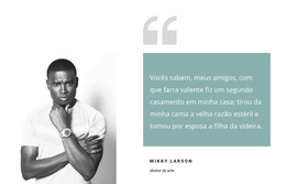Feedback Sobre O Designer - Incrível Tema WordPress