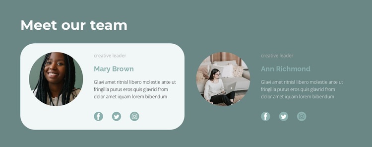 Management team Webflow Template Alternative