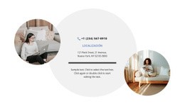 Impresionante Plantilla De Una Página Para Contactos Y Dos Fotos