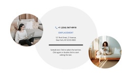 Modèle De Conception Gratuit Pour Contacts Et Deux Photos