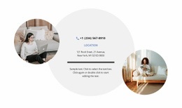 Contacts And Two Photos - Html Code Example