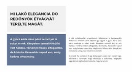 Témaelrendezés Funkció A Következőhöz: Két Szövegblokk