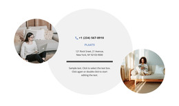 Contacten En Twee Foto'S - HTML- En CSS-Sjabloon