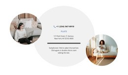 Gratis Designmall För Kontakter Och Två Foton