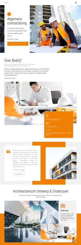 Full-service algemene aannemer CSS-sjablonen