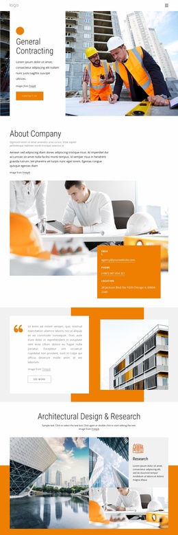 Full-Service General Contractor - Web Page Template