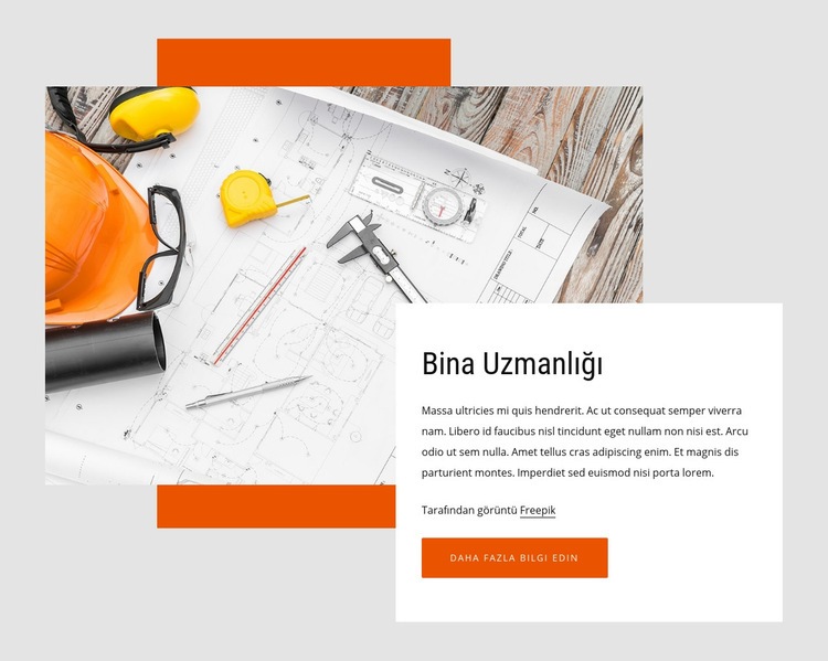 Bina danışmanlığı Html Web Sitesi Oluşturucu