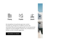 Gebäude Firmenmerkmale – Fertiges Website-Design