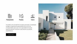 Página Inicial Do Site Para Características Da Empresa De Construção