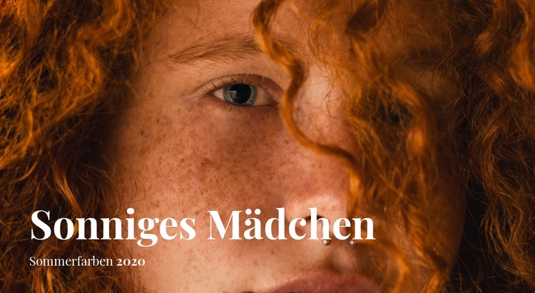 Sonniges Mädchen CSS-Vorlage