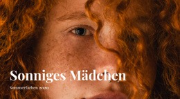Sonniges Mädchen - Responsive Website-Vorlagen