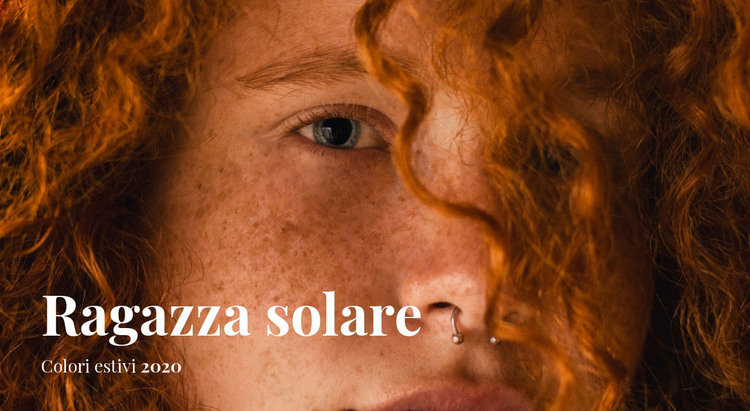 Ragazza solare Modello HTML