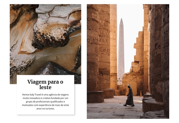 Viagem para o leste Design do site