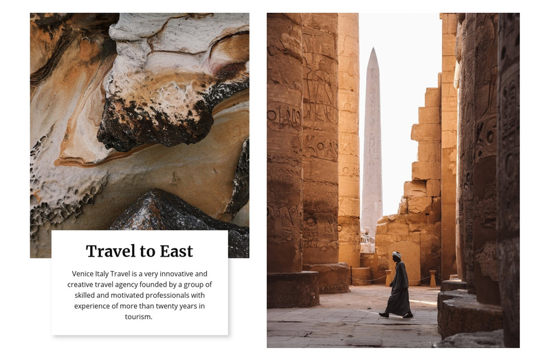 Travel to east Web Page Design
