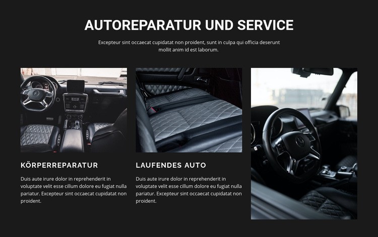 Autoreparatur Website-Modell