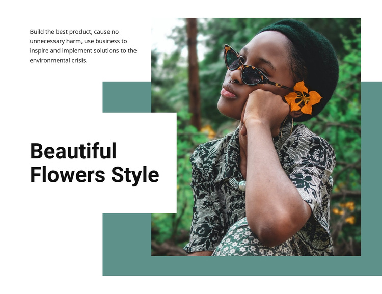 Bloemen stijl HTML5-sjabloon
