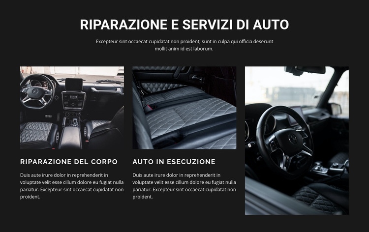 Riparazione auto Modelli di Website Builder