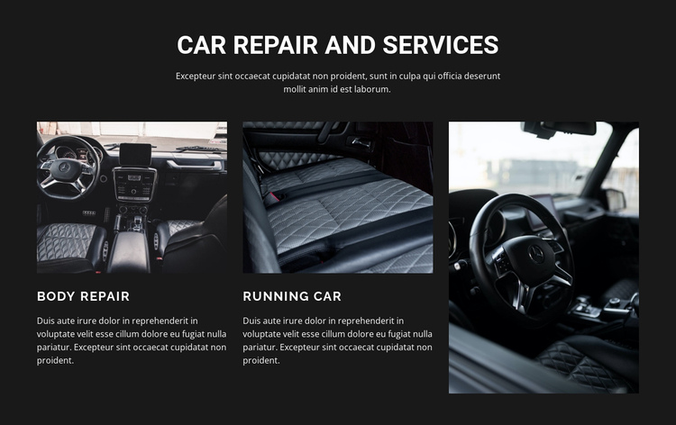 Car repair One Page Template