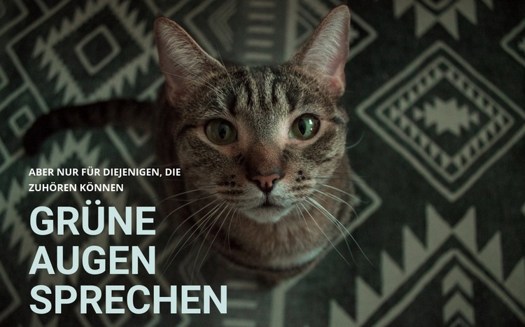 Grüne Augen sprechen Website Builder-Vorlagen