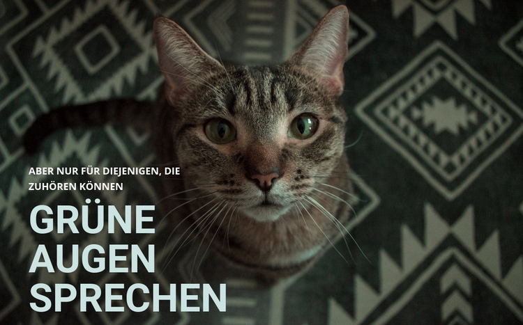 Grüne Augen sprechen Website design